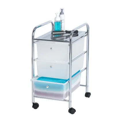 Household and Bathroom Trolley “MESSINA” with 3 Drawers By Wenko.de